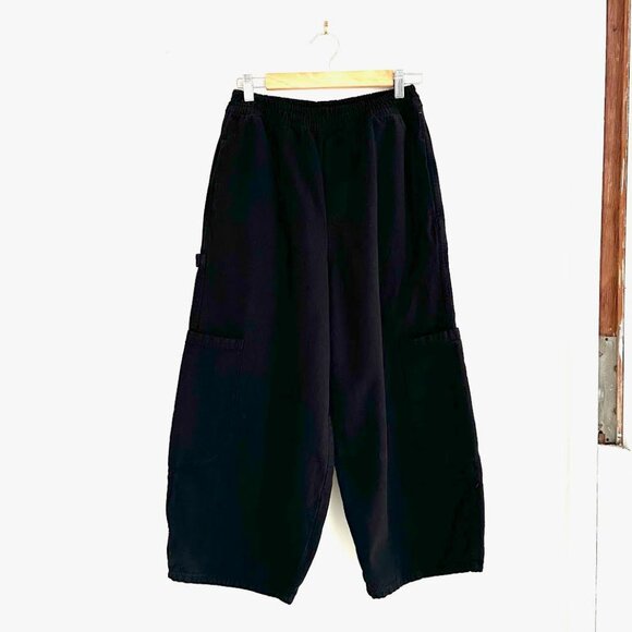 Meals Chef Pant Black Cookin Pants With 5 Large Pockets Drawstring Elastic Waist - Picture 5 of 8